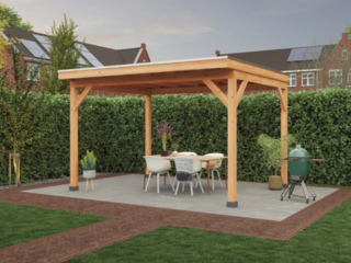 Douglas overkapping plat dak premium, 310 x 310 cm Hillhout